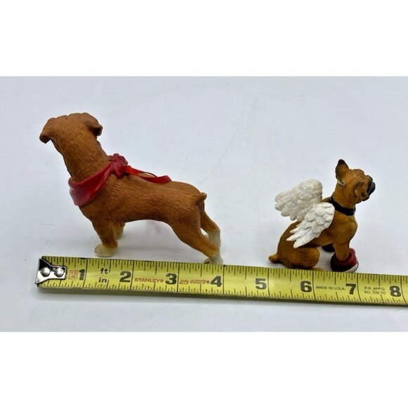 Boxer Dog Christmas Ornament Angel Wings Boxing Gloves Holiday Figurine Decor - Picture 8 of 10